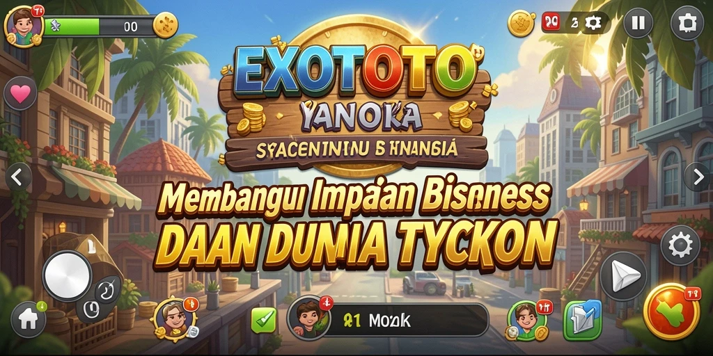 Screenshot gameplay EXOTOTO yang menunjukkan strategi bisnis yang cerdas.