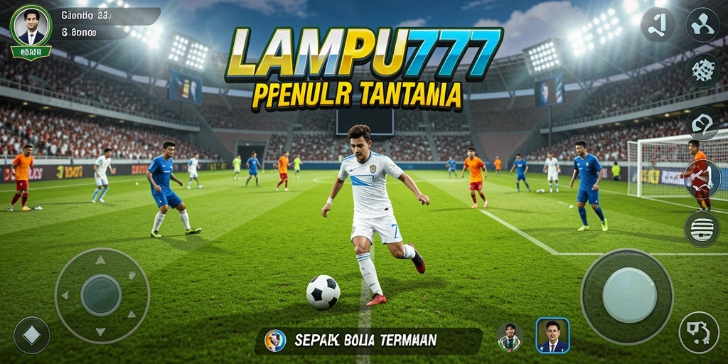 Tangkapan layar LAMPU777 menampilkan aksi seru di lapangan sepak bola.