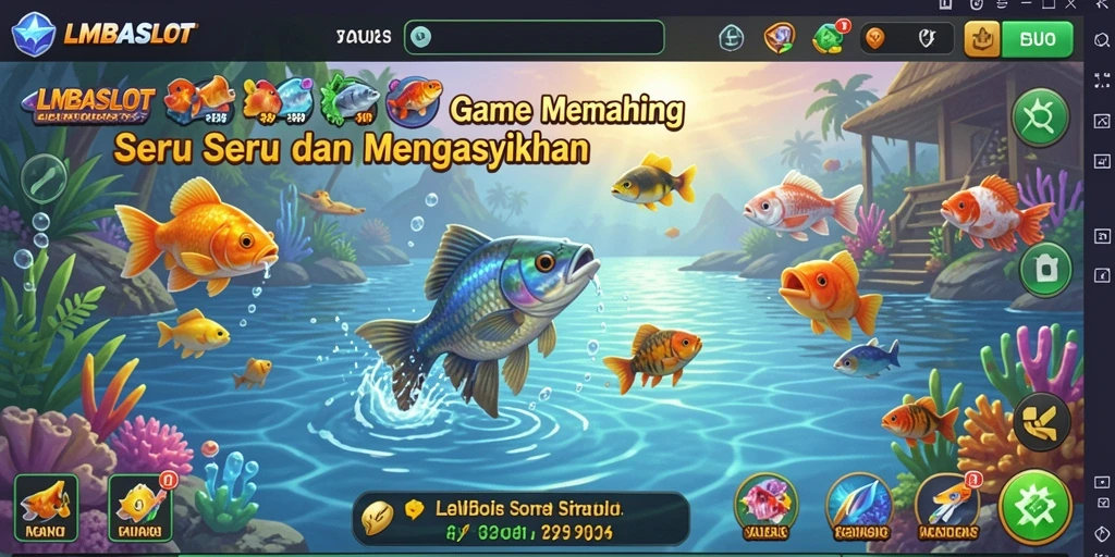 Gameplay memancing yang seru dalam LMBASLOT dengan grafik yang menakjubkan.
