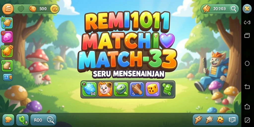 Tampilan gameplay seru di REMI101 dengan tantangan Match-3.