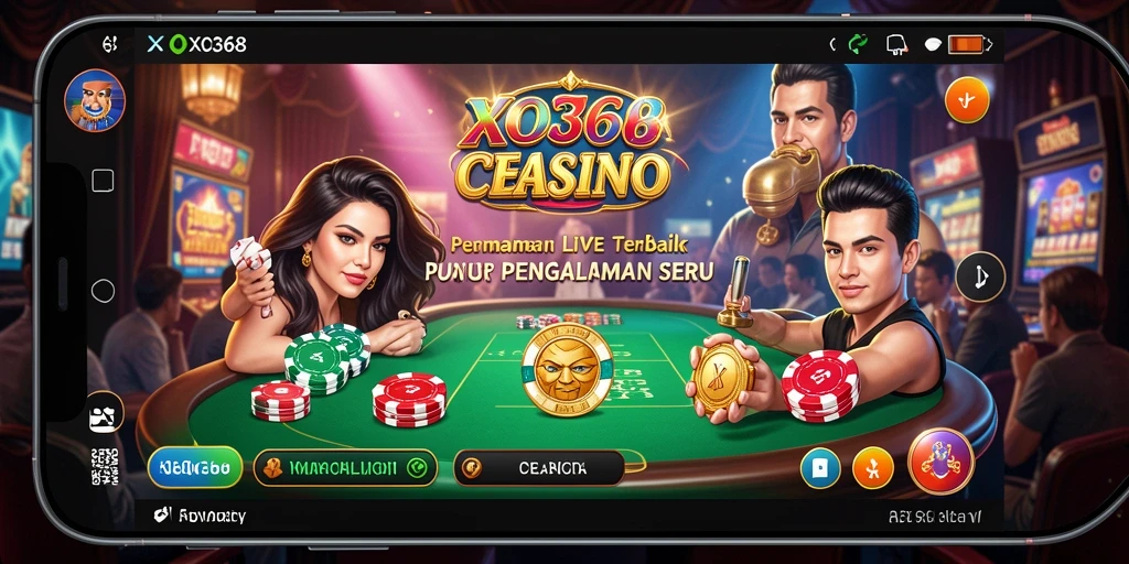 Screenshot aksi permainan Live Casino yang mendebarkan di XO368.